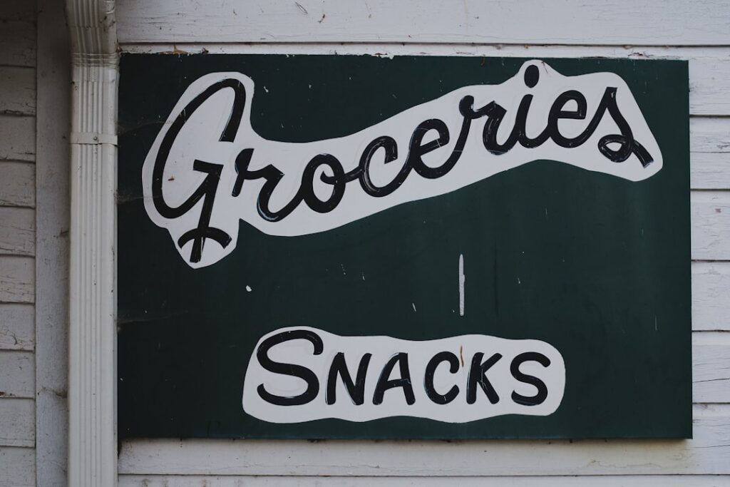 Local shop sign representing Google Business Profile category selection