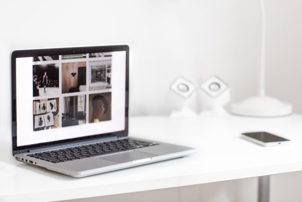 Clean business laptop setup representing website speed, performance and customer experience