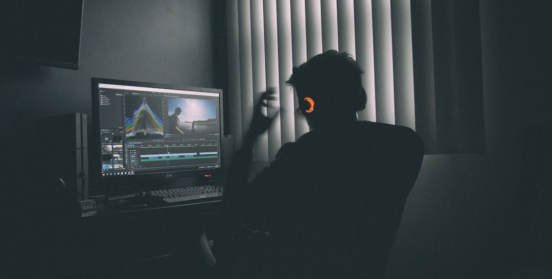 Video editing workstation representing a repeatable YouTube marketing system for small businesses